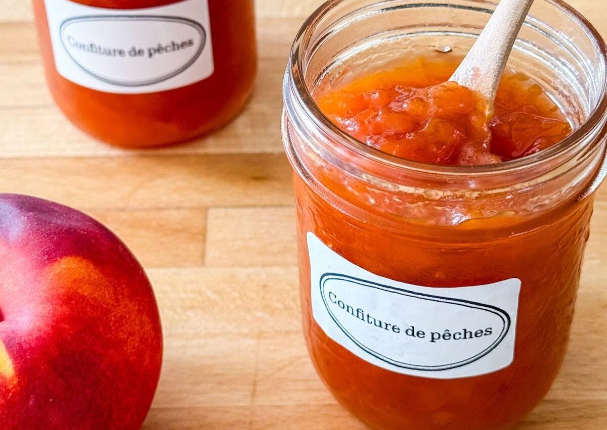 Confiture pêche amande