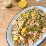Salade de boulgour, saumon, orange