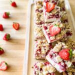 Carrés cheesecake fraises