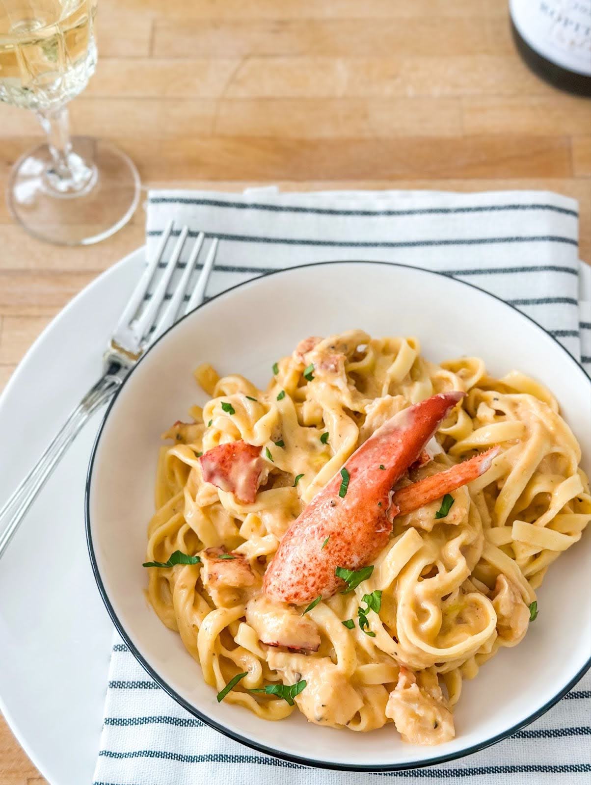 Tagliatelle sauce homard express