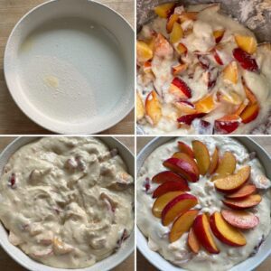 Gâteau nectarine-ricotta