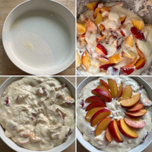 Gâteau nectarine-ricotta