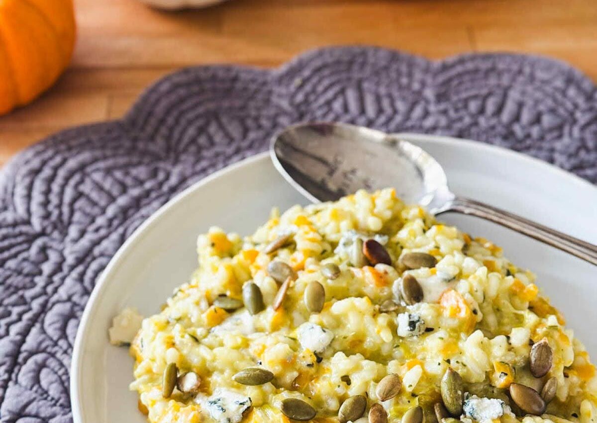<i class='fas fa-star' aria-hidden='true'></i> Risotto butternut, roquefort et graines de citrouille