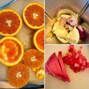 Oranges farcies tartare de thon au fenouil