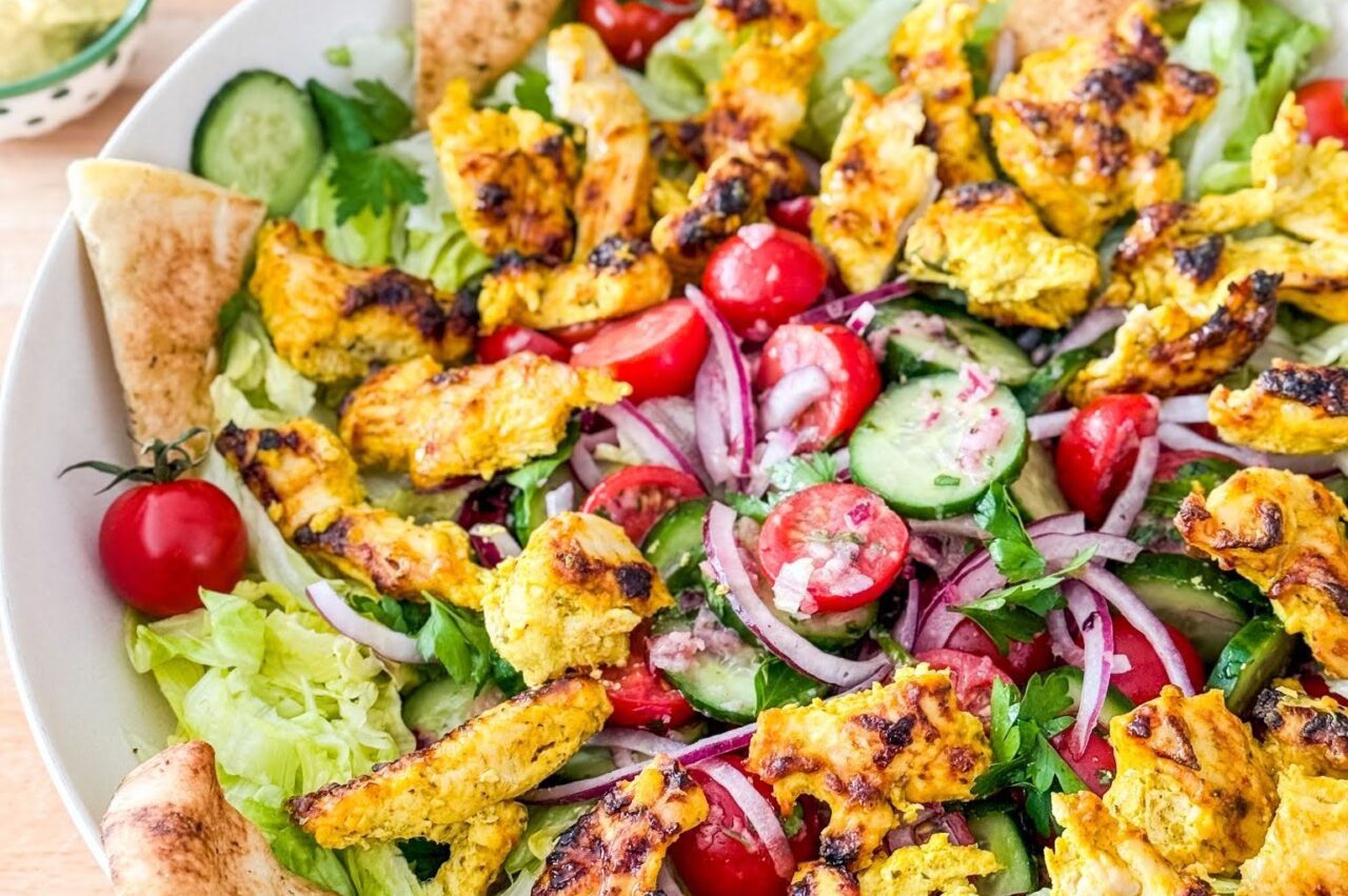 Salade de poulet shawarma