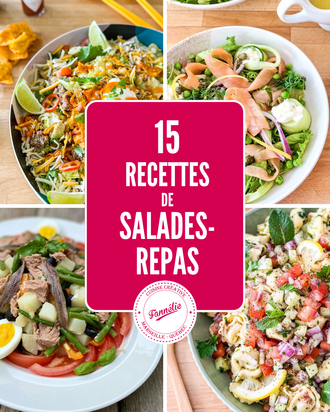 15 recettes de salades-repas estivales