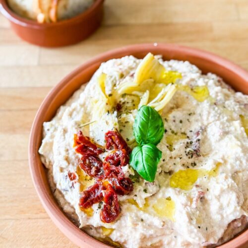 Tartinade ricotta-artichauts marinés